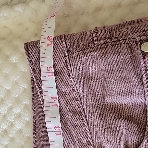 V Christina Rose colored pants size 4, lace up back of legs, raw hem - Picture 7 of 8